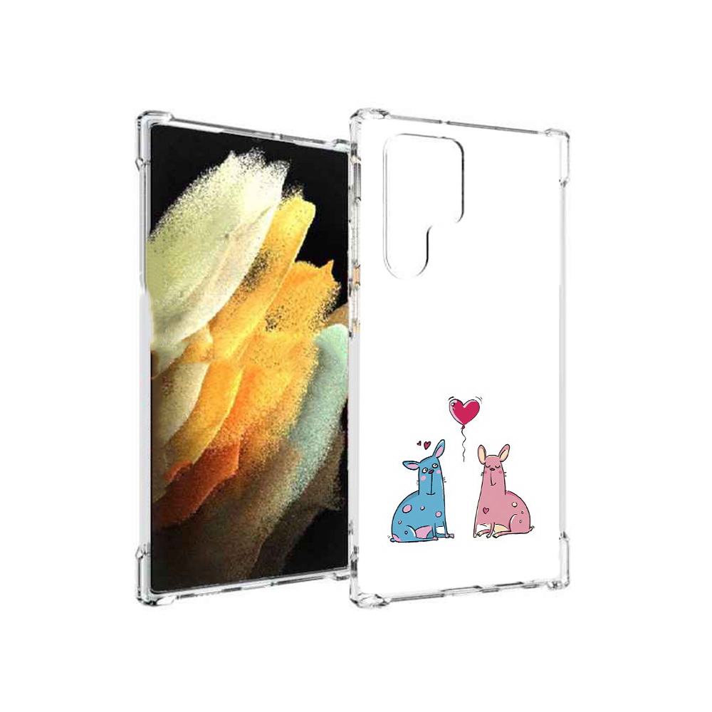 

Чехол MyPads Tocco для Samsung Galaxy S22 Ultra Лама любовь (PT172602.555.102), Прозрачный, Tocco