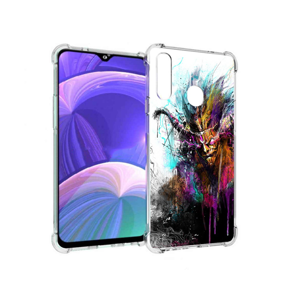 

Чехол MyPads Tocco для Samsung Galaxy A20s яркий дьявол (PT139755.554.709), Прозрачный, Tocco
