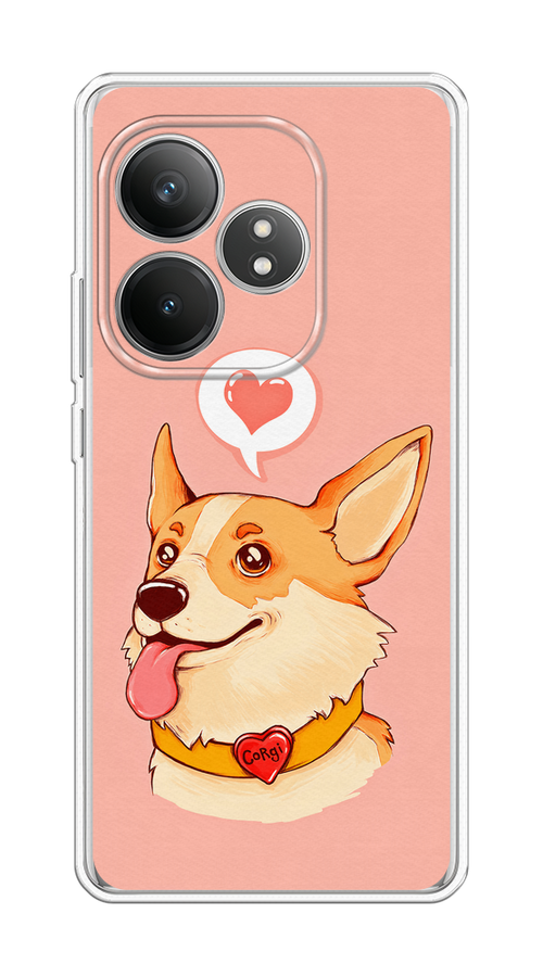 

Чехол Case Place на Realme GT 6T "Корги язык", Розовый;коричневый, 2517550-1
