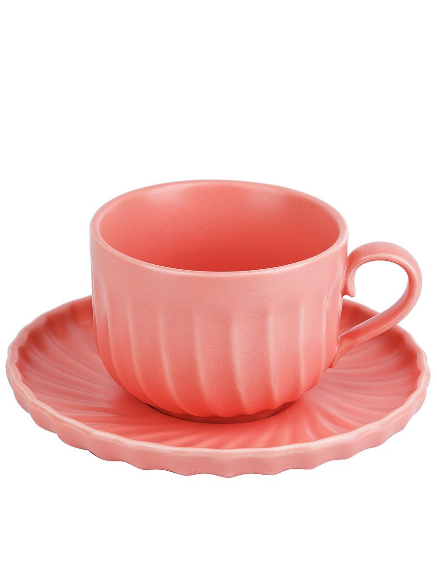 

Чайная пара Nouvelle Home Fresh Taste Dark pink 220мл, Розовый