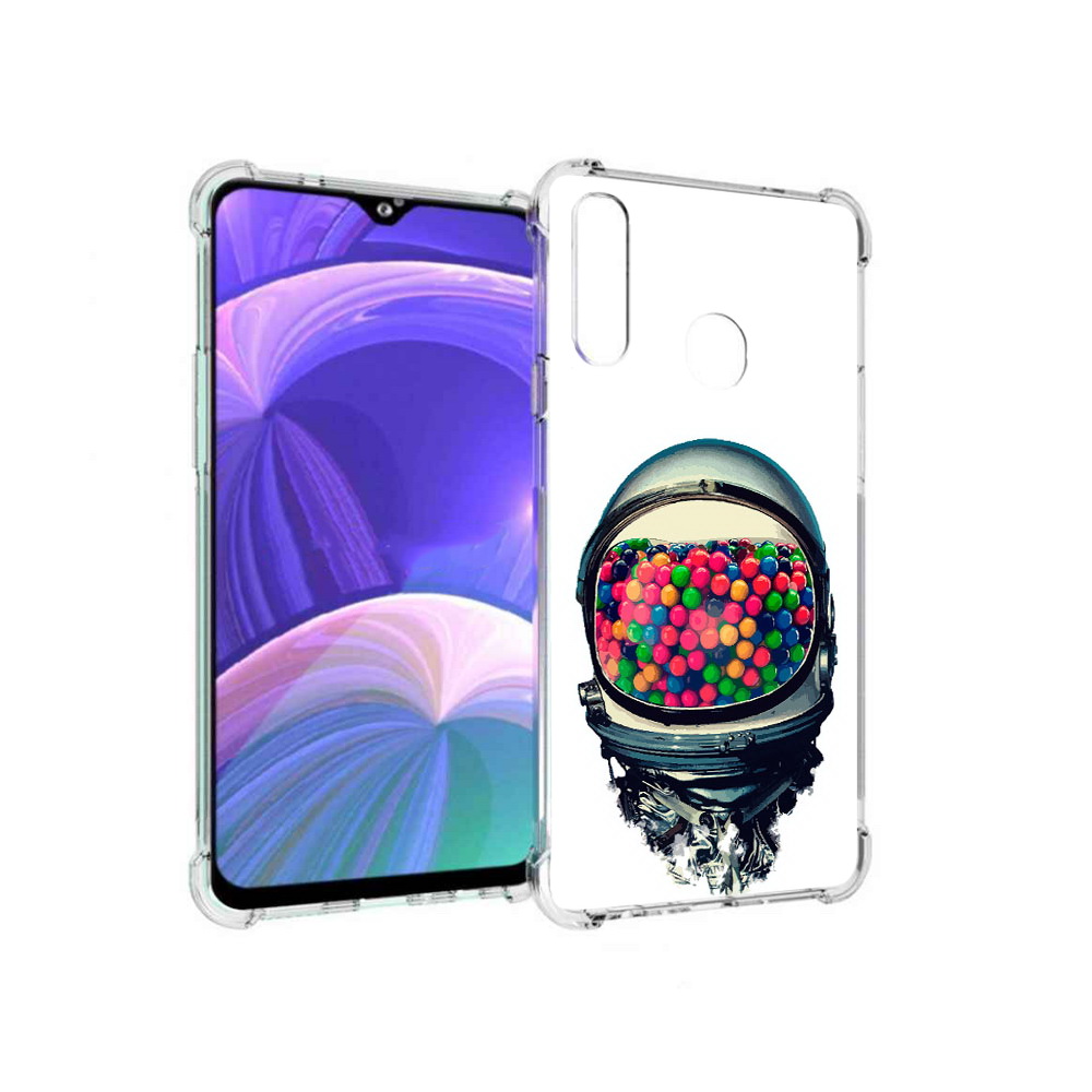 

Чехол MyPads Tocco для Samsung Galaxy A20s шлем космонавта (PT139755.554.700), Прозрачный, Tocco