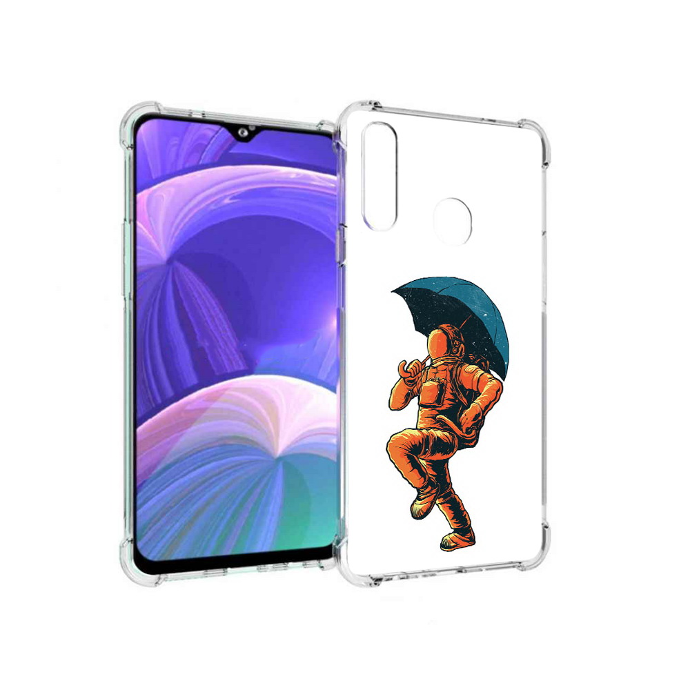 

Чехол MyPads Tocco для Samsung Galaxy A20s шагающий космонавт с зонтом (PT139755.554.695), Прозрачный, Tocco