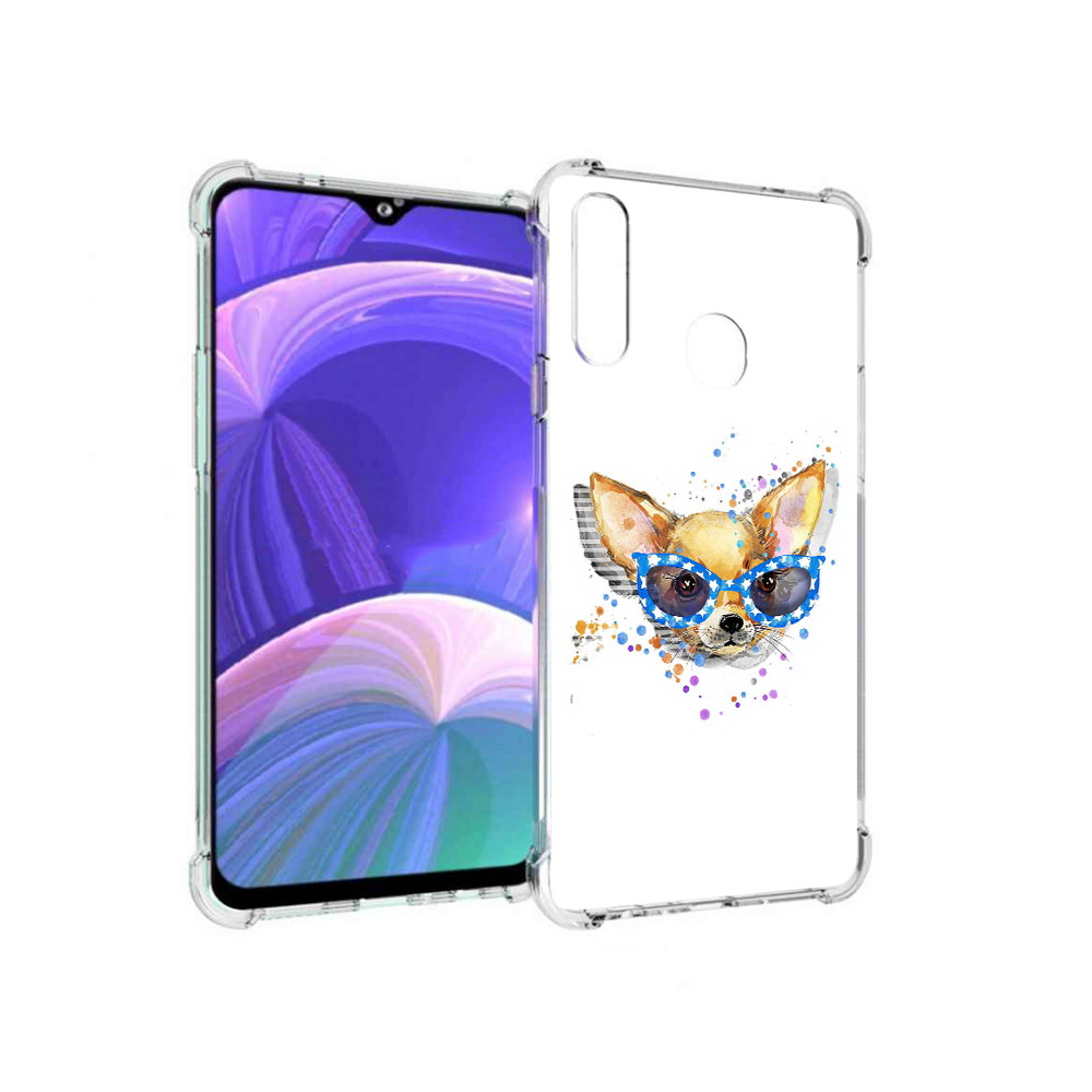 

Чехол MyPads Tocco для Samsung Galaxy A20s чихуа-хуа в очках (PT139755.554.691), Прозрачный, Tocco