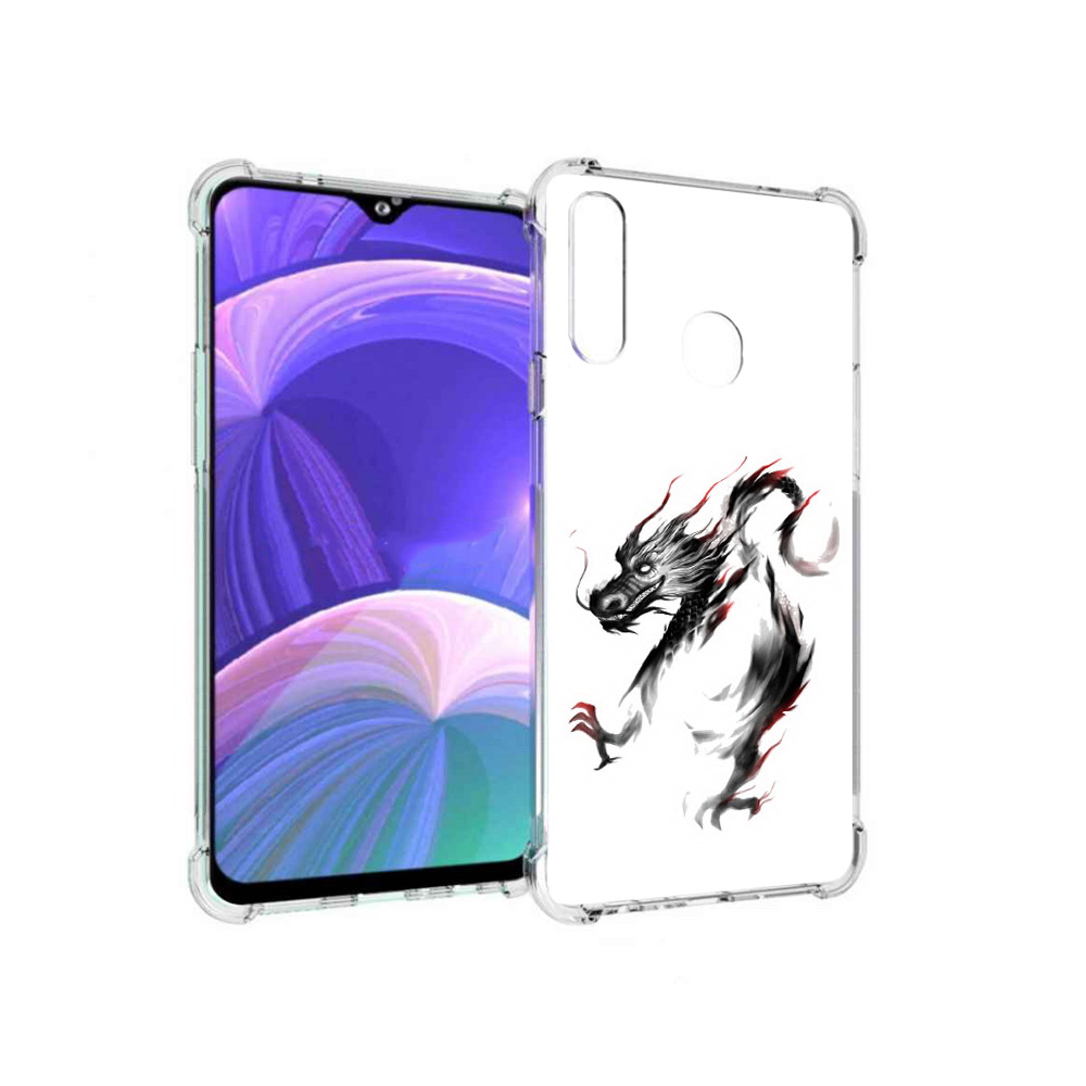 

Чехол MyPads Tocco для Samsung Galaxy A20s черный дракон (PT139755.554.690), Прозрачный, Tocco