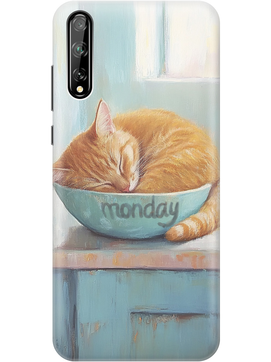 

Силиконовый чехол на Honor 30i, Huawei Y8P с принтом "Понедельник", Прозрачный;голубой;желтый, 723101112
