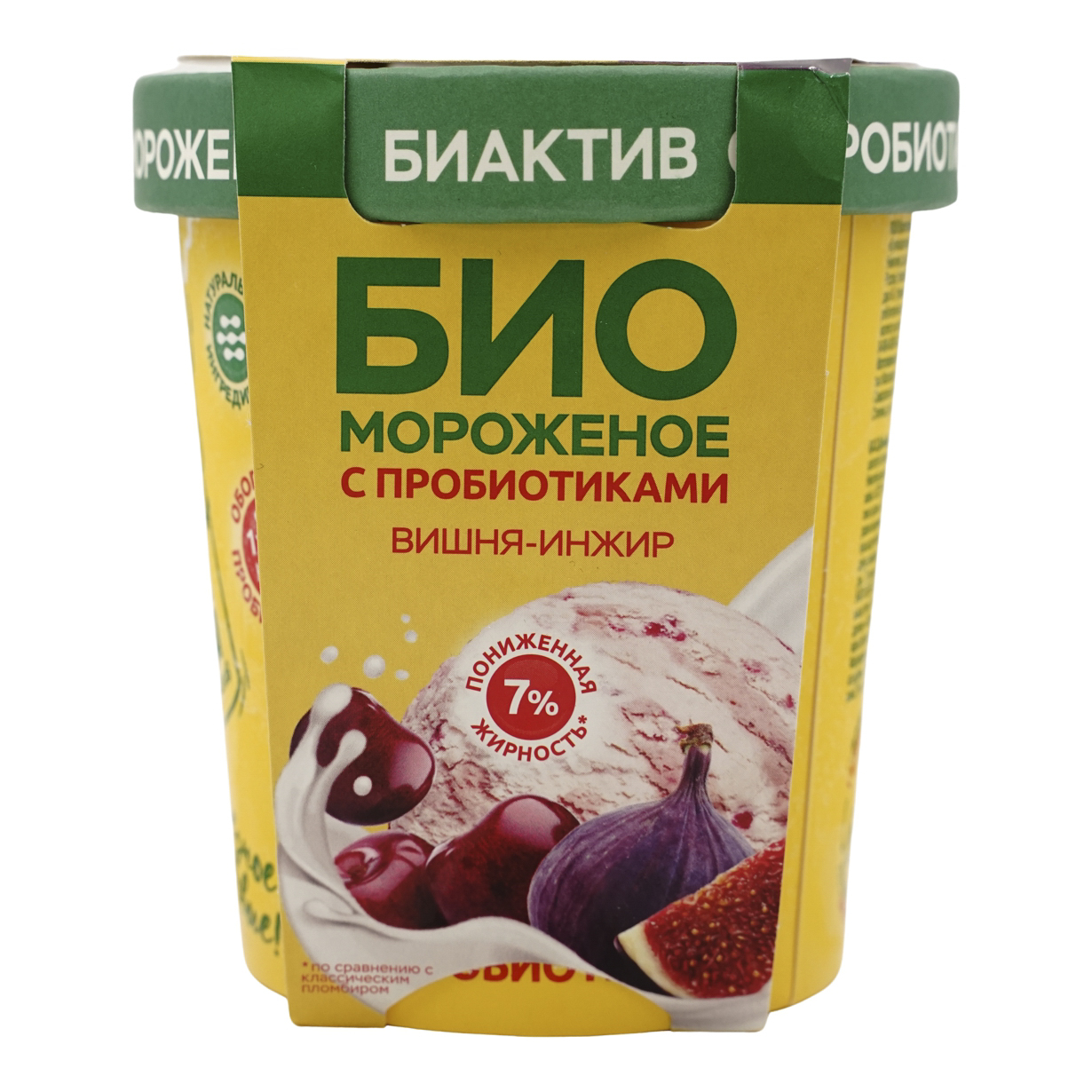 

Мороженое кисломолочное Биактив с пробиотиками вишня-инжир 7% БЗМЖ 270 г