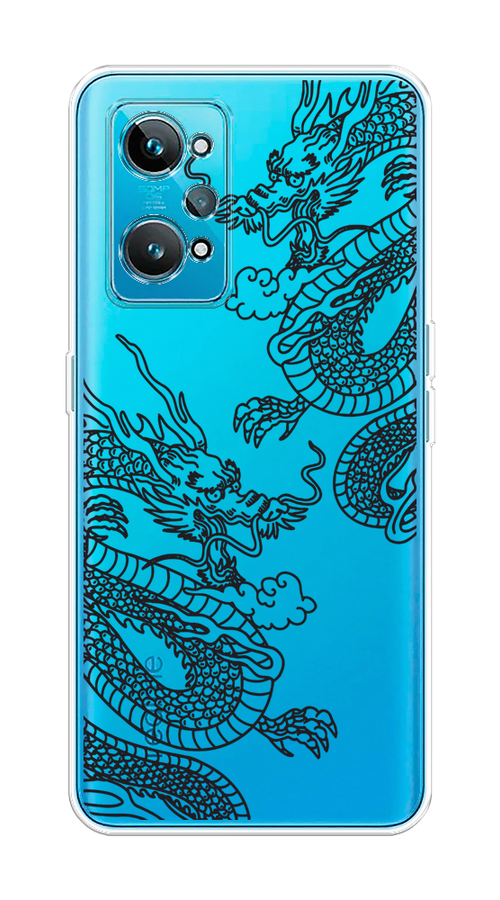 

Чехол на Realme GT 2 "Два китайских дракона", Серый;черный, 258550-1