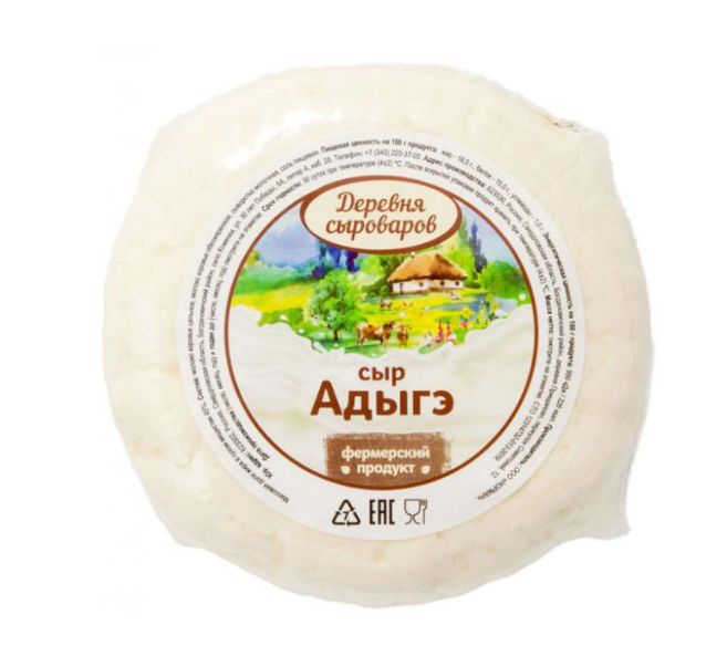 

Сыр мягкий Деревня сыроваров Адыгэ 45% бзмж +-1 кг