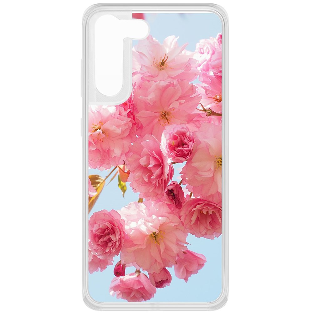 фото Чехол-накладка krutoff clear case сакура для samsung galaxy s21 fe 5g