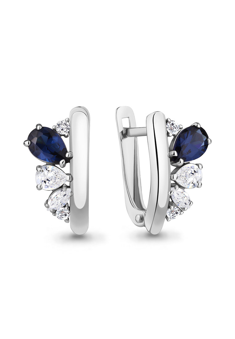 

Серьги из серебра с сапфиром искусственным/фианитом Kari Jewelry 49374АБ.5, 49374АБ.5