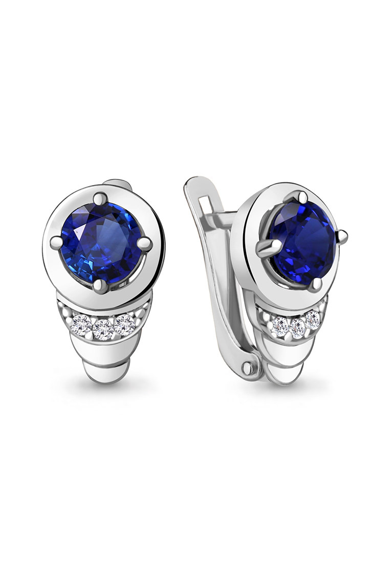 

Серьги из серебра с сапфиром искусственным/фианитом Kari Jewelry 49369АБ.5, 49369АБ.5