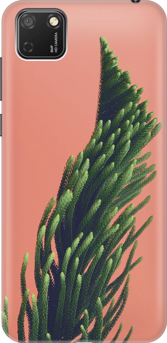 

Чехол на Honor 9S/Huawei Y5P с принтом "Хвоя на розовом", Зеленый;розовый, 6420