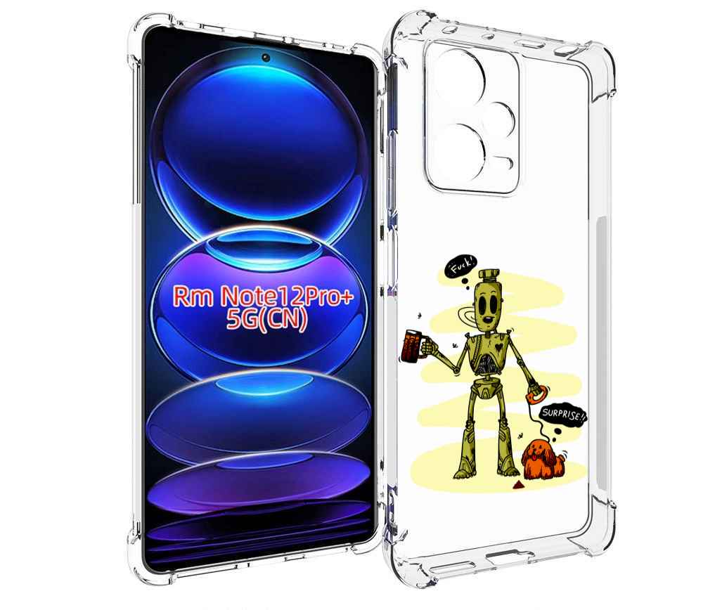 

Чехол MyPads прикольный робот для Xiaomi Redmi Note 12 Pro + Plus, Прозрачный, Tocco