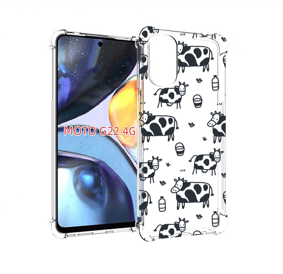 

Чехол MyPads маленькие-коровки для Motorola Moto G22 4G, Прозрачный, Tocco