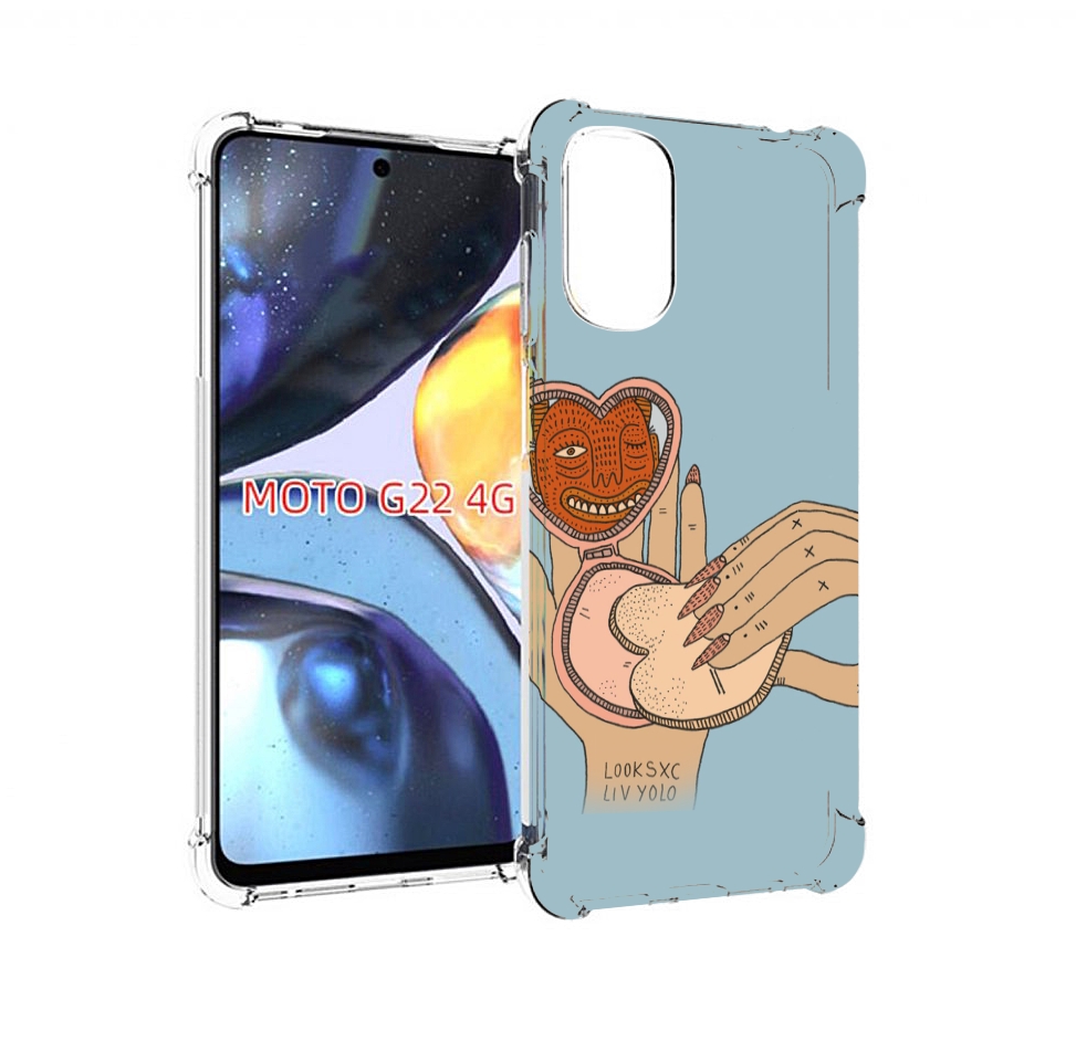 

Чехол MyPads макияж картинка женский для Motorola Moto G22 4G, Прозрачный, Tocco