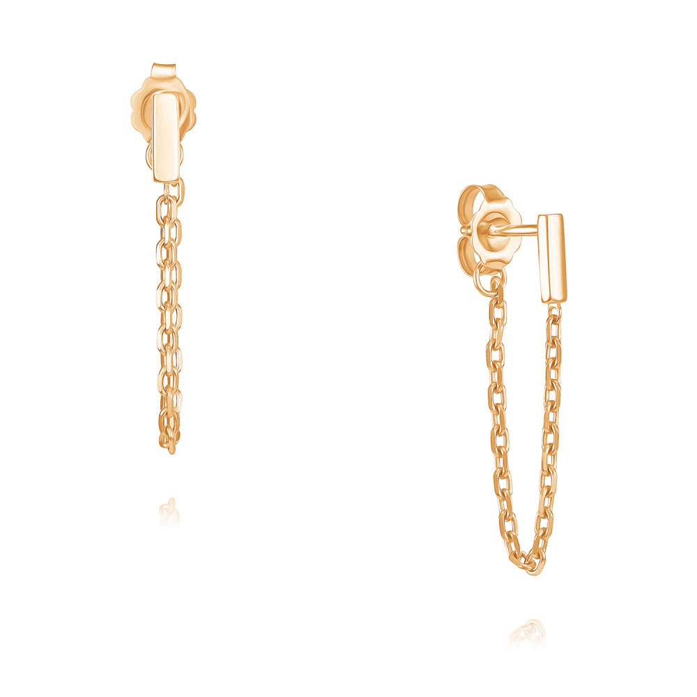 

Серьги джекеты из красного золота ADAMAS 21040646/01-А50-01, 21040646/01-А50-01
