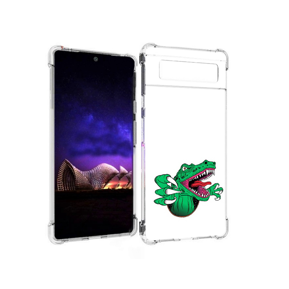

Чехол MyPads Tocco для Google Pixel 6 крокодил, Прозрачный, Tocco