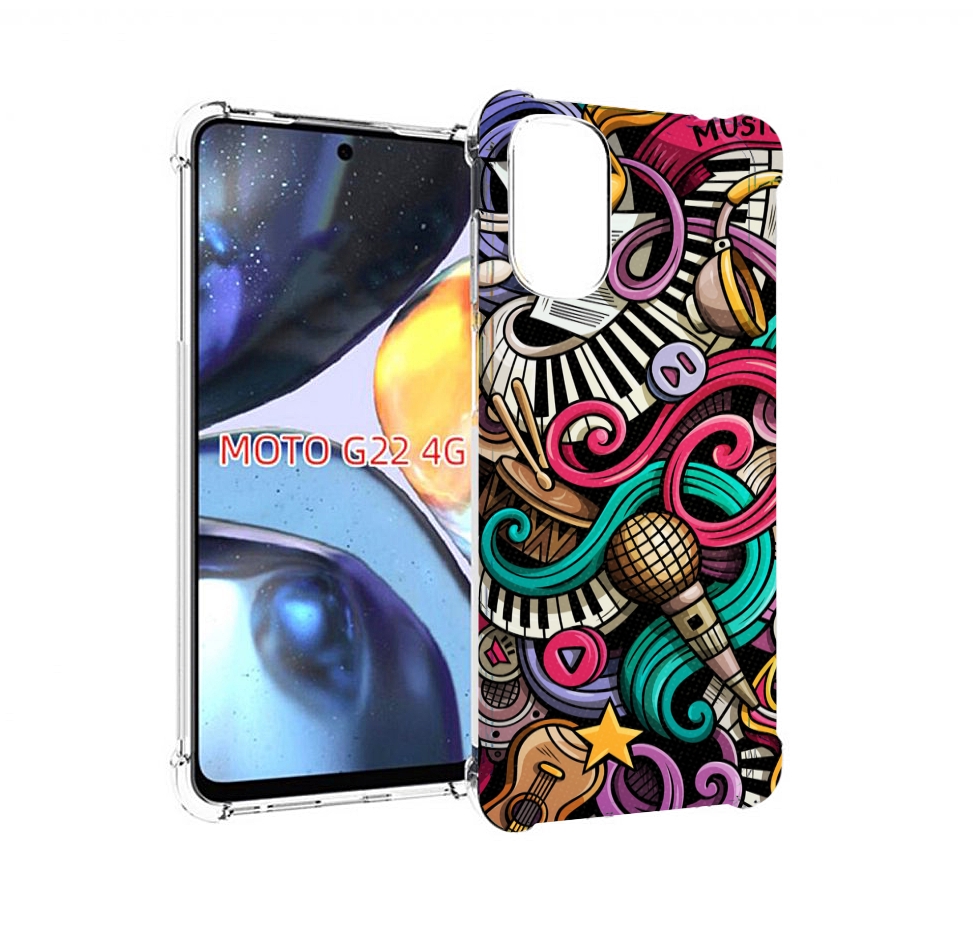 

Чехол MyPads любимая-музыка для Motorola Moto G22 4G, Прозрачный, Tocco