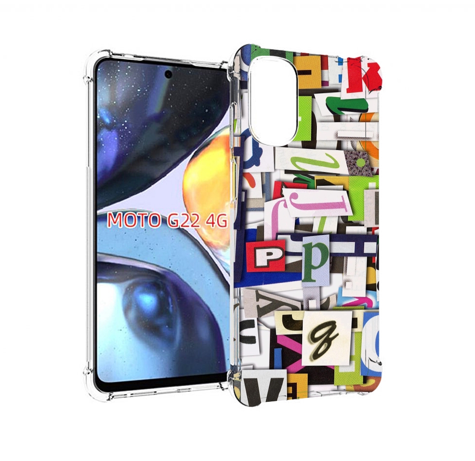 

Чехол MyPads ломанные-буквы для Motorola Moto G22 4G, Прозрачный, Tocco