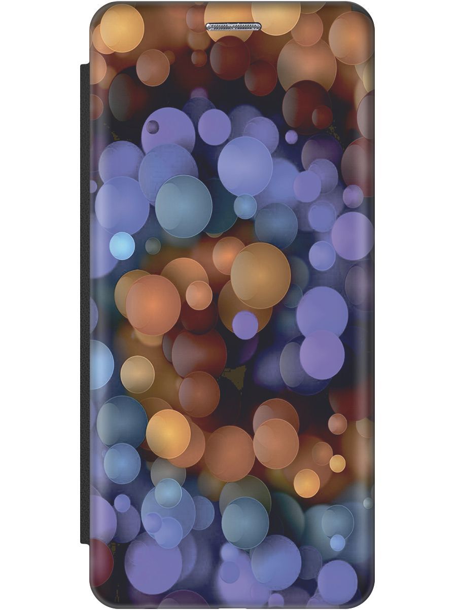 

Чехол на Honor 9C/Huawei P40 Lite E "Сиренево-оранжевые шарики" черный, Фиолетовый;оранжевый, 9080