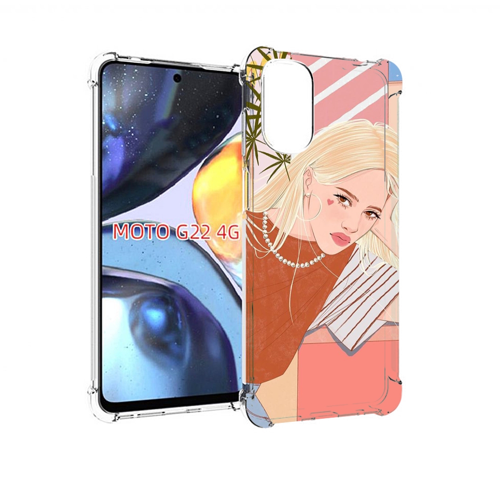

Чехол MyPads летняя-девочка женский для Motorola Moto G22 4G, Прозрачный, Tocco