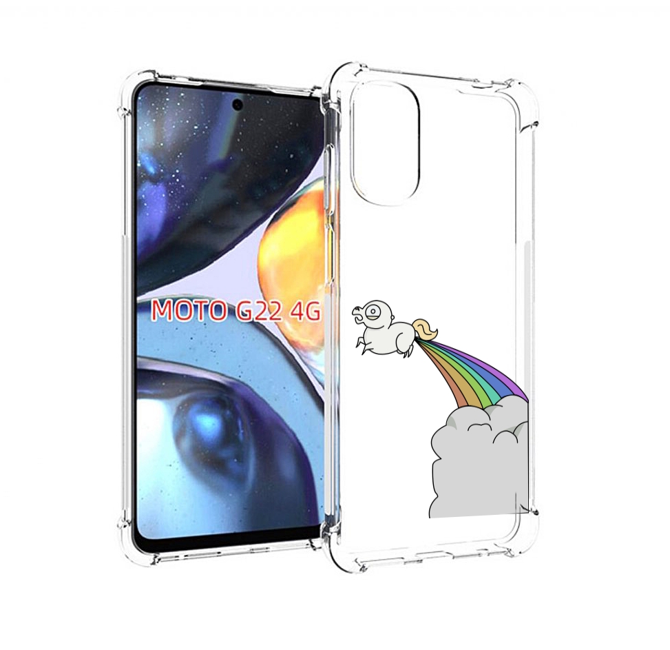 

Чехол MyPads летающее-пони детский для Motorola Moto G22 4G, Прозрачный, Tocco