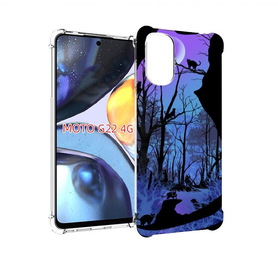 

Чехол MyPads лес внутри кота для Motorola Moto G22 4G, Прозрачный, Tocco