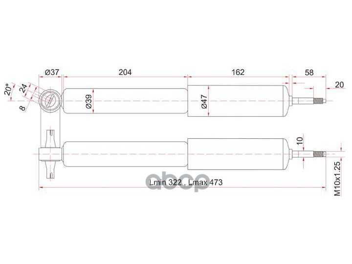 

Амортизатор Передний Toyota Lite/Townace 2Wd 98-01 Lh=Rh Sat Арт. St-48500-29705