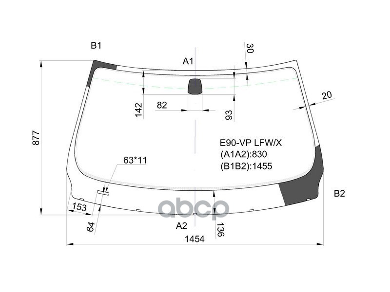 

Стекло Лобовое Bmw 3 Series E90/E91 4/5D 05-11 Xyg Арт. E90-Vp Lfw/X