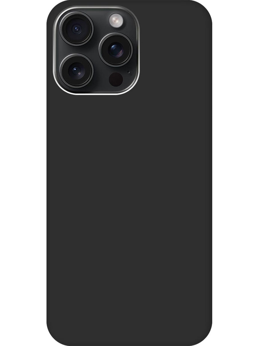 

Силиконовый чехол на Apple iPhone 15 Pro Max матовый черный, 775148113