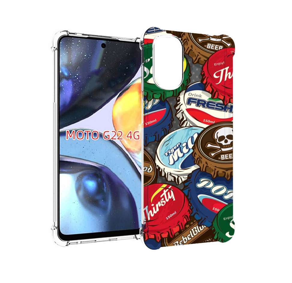 

Чехол MyPads крышки от баночек для Motorola Moto G22 4G, Прозрачный, Tocco