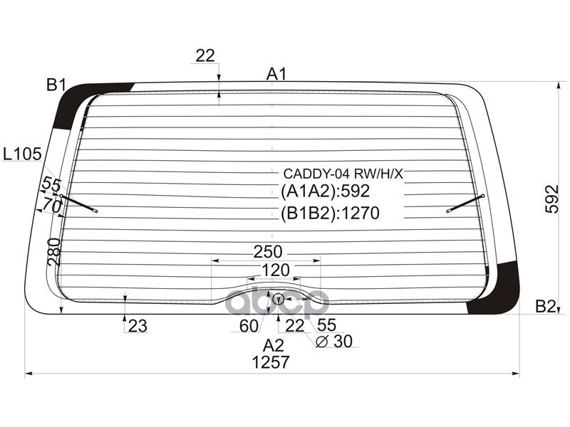 

Стекло Заднее С Обогревом Volkswagen Caddy Kombi Van 04-15 Xyg Арт. Caddy-04 Rw/H/X