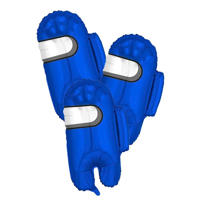 

Шар фольгированный 26" «Космонавтик», фигура, набор 3 шт., цвет синий, Воздушное оформление. Мужчинам