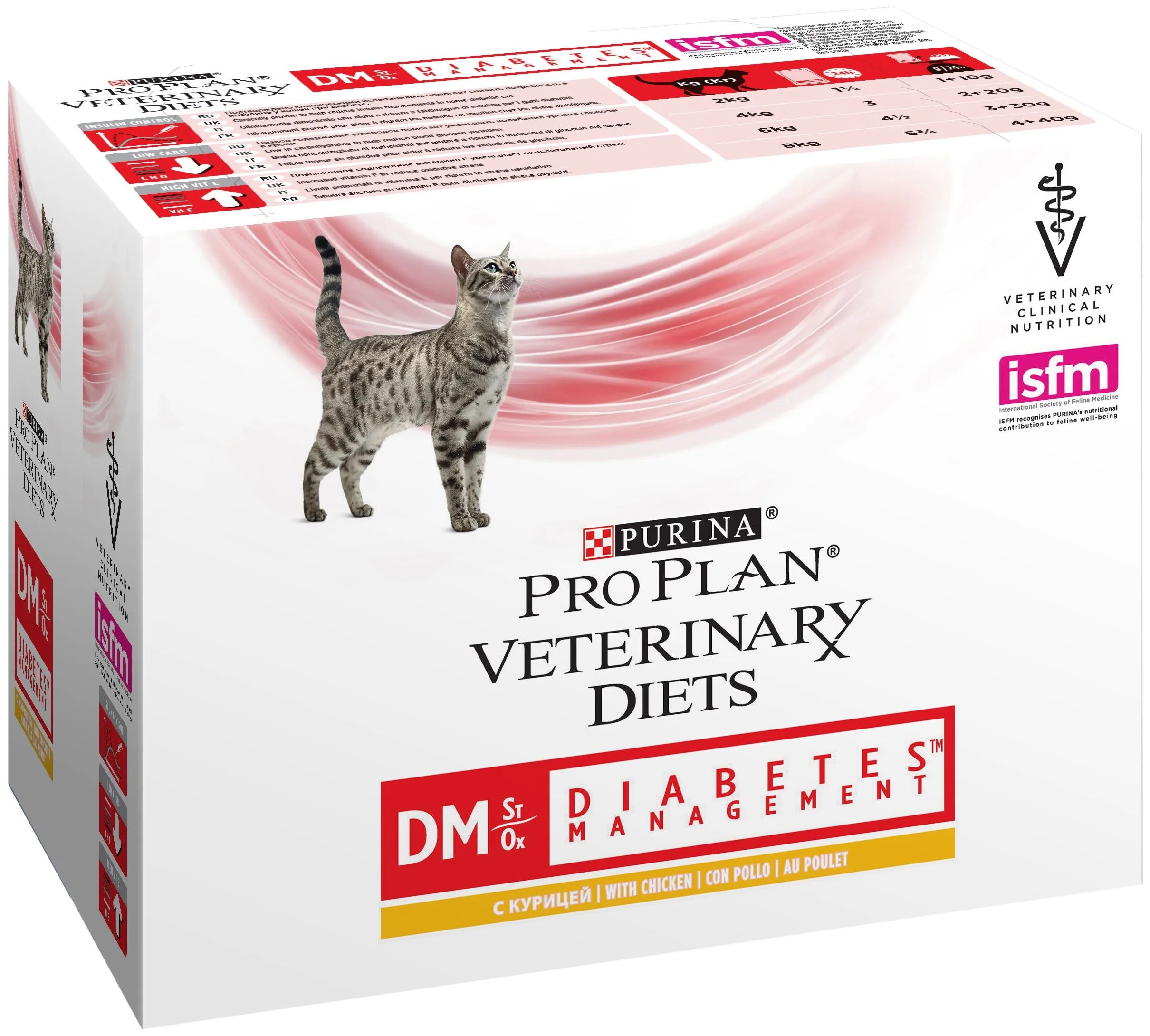 Влажный корм для кошек Pro Plan Veterinary Diets DM ST/OX Diabetes Management, 10шт по 85г