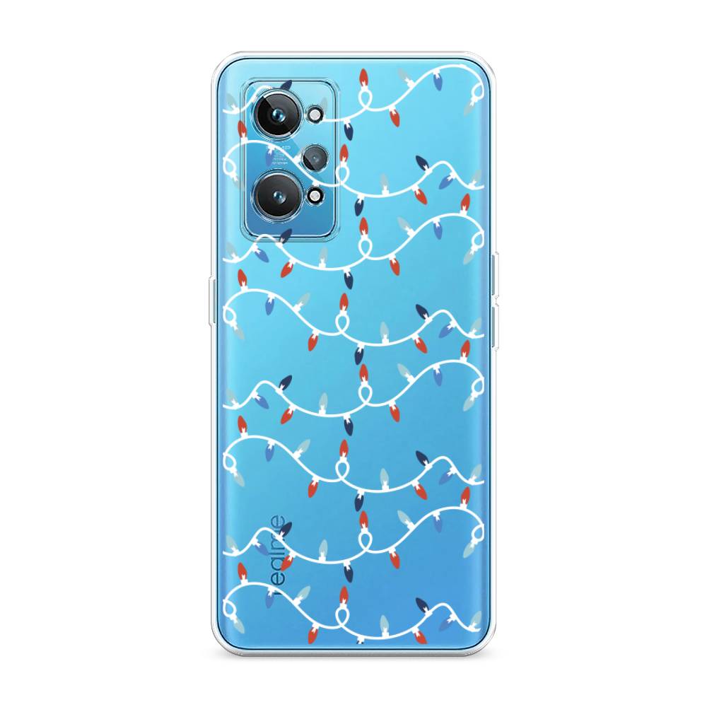 

Чехол на Realme GT 2 "Разноцветная гирлянда", Белый;красный;синий, 258550-5