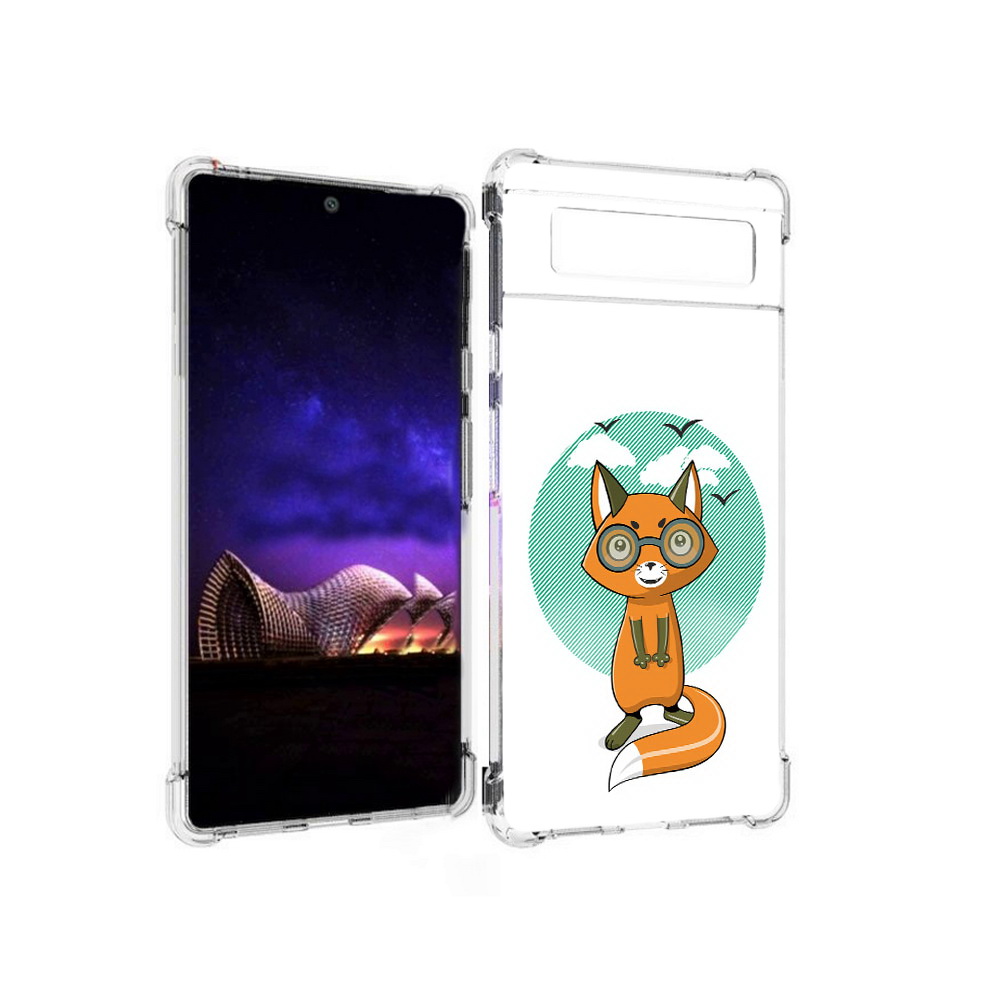 

Чехол MyPads Tocco для Google Pixel 6 задумчивая лиса, Прозрачный, Tocco