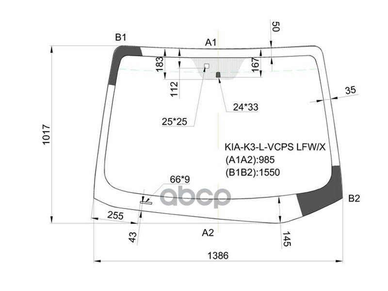 

Стекло Лобовое +Дз Kia Cerato 4/5D 12-20 Xyg Арт. Kia-K3-L-Vcps Lfw/X
