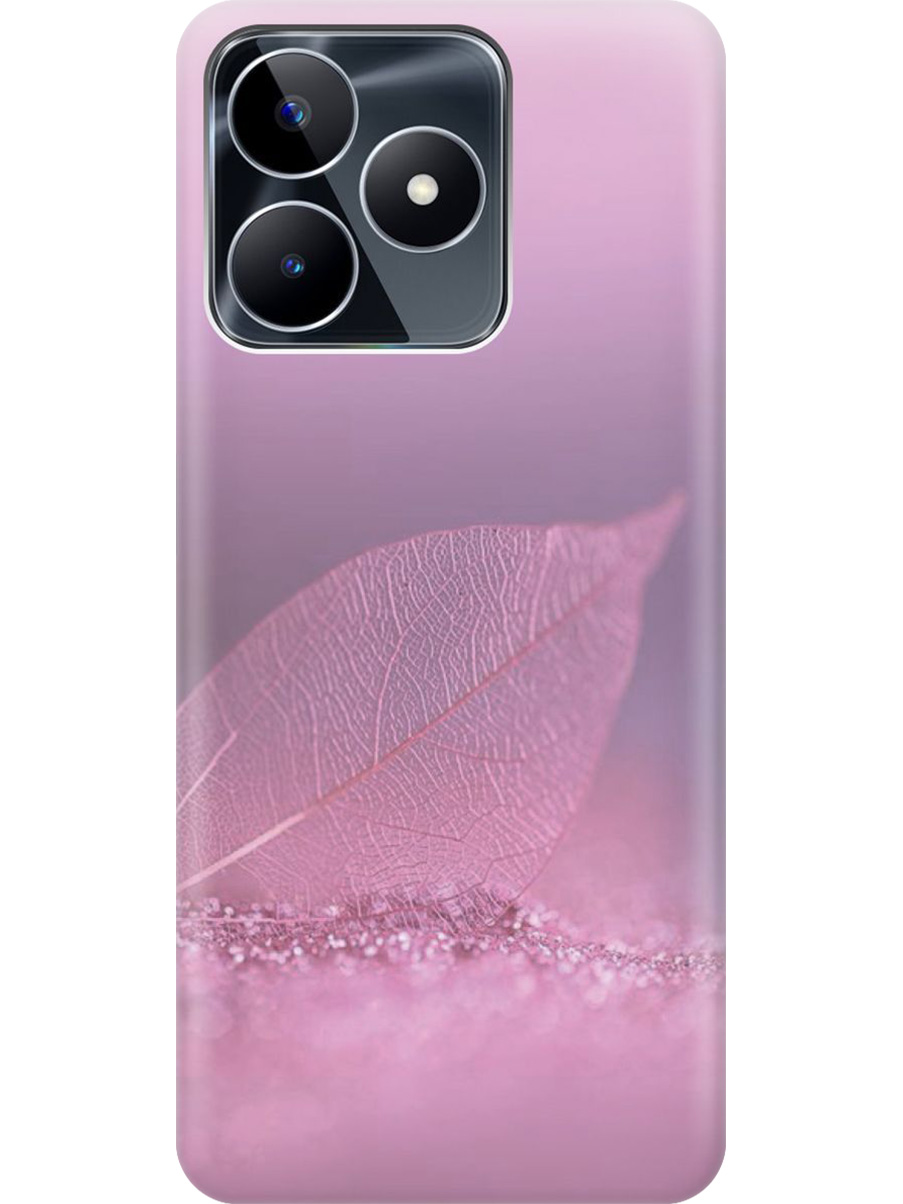 

Силиконовый чехол на Realme C53/C51 с принтом "Листок в розовых блестках", Прозрачный;розовый;фиолетовый, 773947322