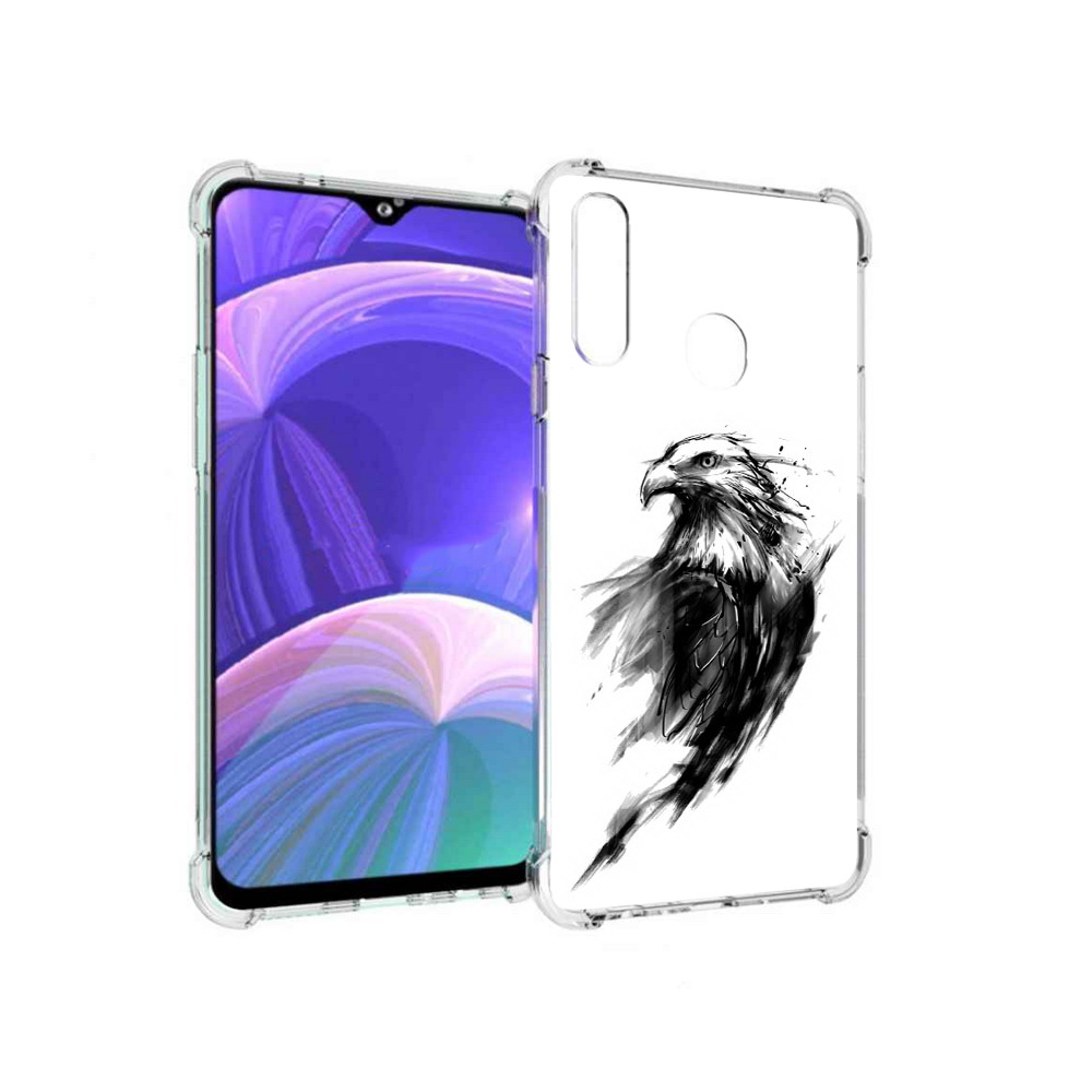 

Чехол MyPads Tocco для Samsung Galaxy A20s чб птица (PT139755.554.670), Прозрачный, Tocco