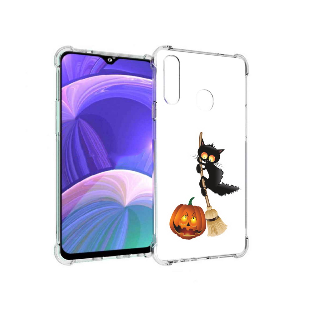Чехол MyPads Tocco для Samsung Galaxy A20s хэлуинский котик (PT139755.554.667)