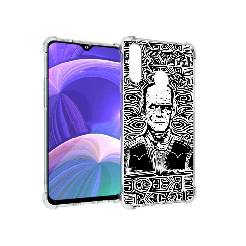 

Чехол MyPads Tocco для Samsung Galaxy A20s франкенштейн черно белый (PT139755.554.661), Прозрачный, Tocco