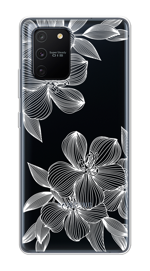 

Чехол на Samsung Galaxy A91/S10 Lite "Крокус", Белый;прозрачный, 210050-1