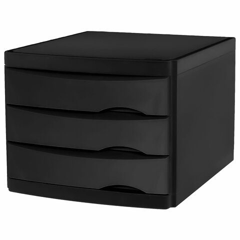 

Бокс с 3 выдвижными лотками Brauberg Office-Expert 238038, чёрный 235х300х355 мм