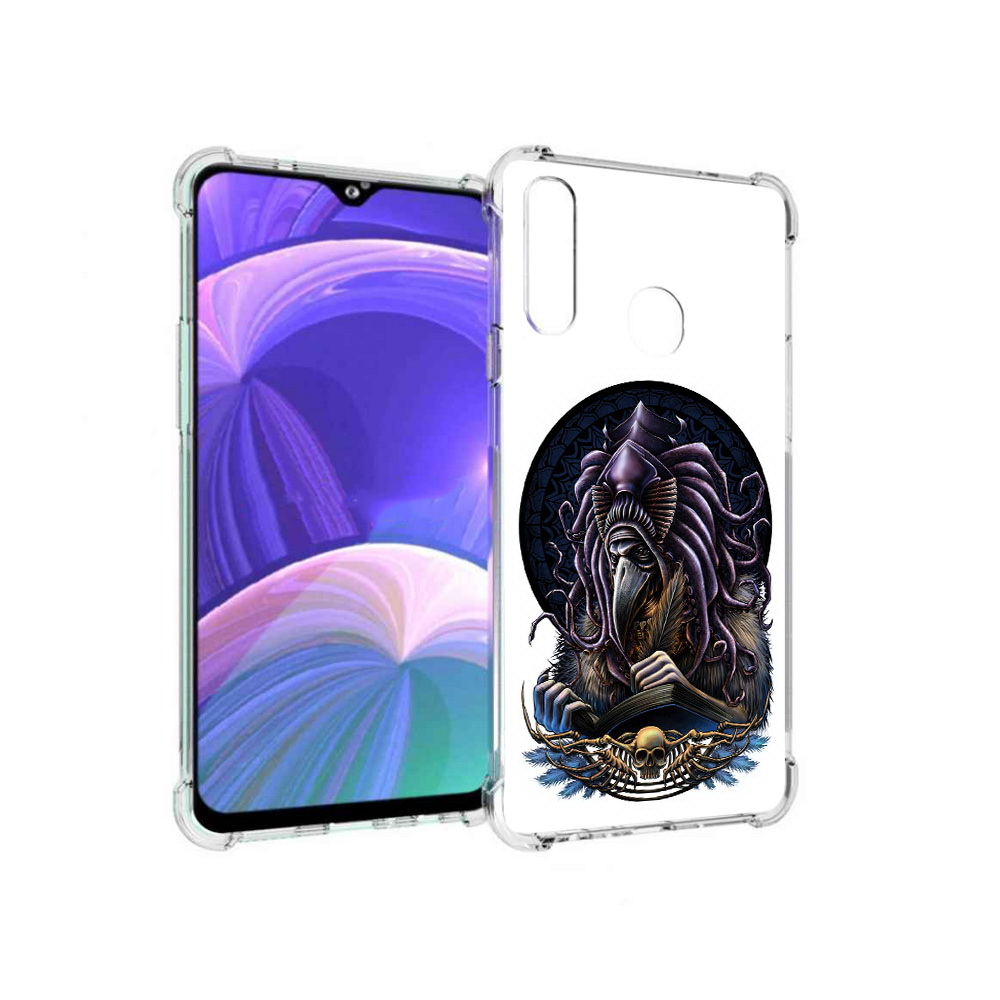 

Чехол MyPads Tocco для Samsung Galaxy A20s умный ворон (PT139755.554.650), Прозрачный, Tocco