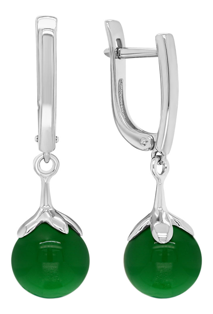 

Серьги из серебра с агатом Серебро России S-2287RK409-1048881, S-2287RK409-1048881