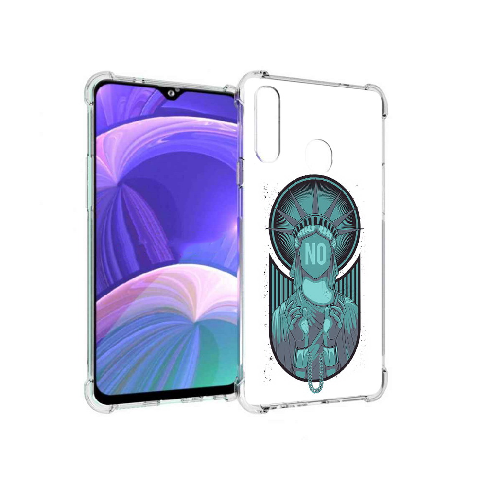 

Чехол MyPads Tocco для Samsung Galaxy A20s статуя свободы зеленый (PT139755.554.623), Прозрачный, Tocco