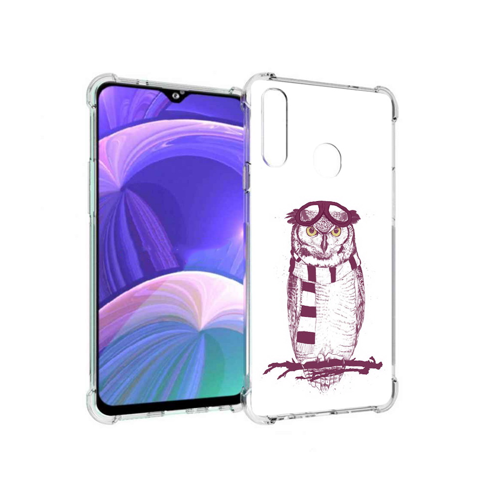 

Чехол MyPads Tocco для Samsung Galaxy A20s сова-летчик (PT139755.554.612), Прозрачный, Tocco