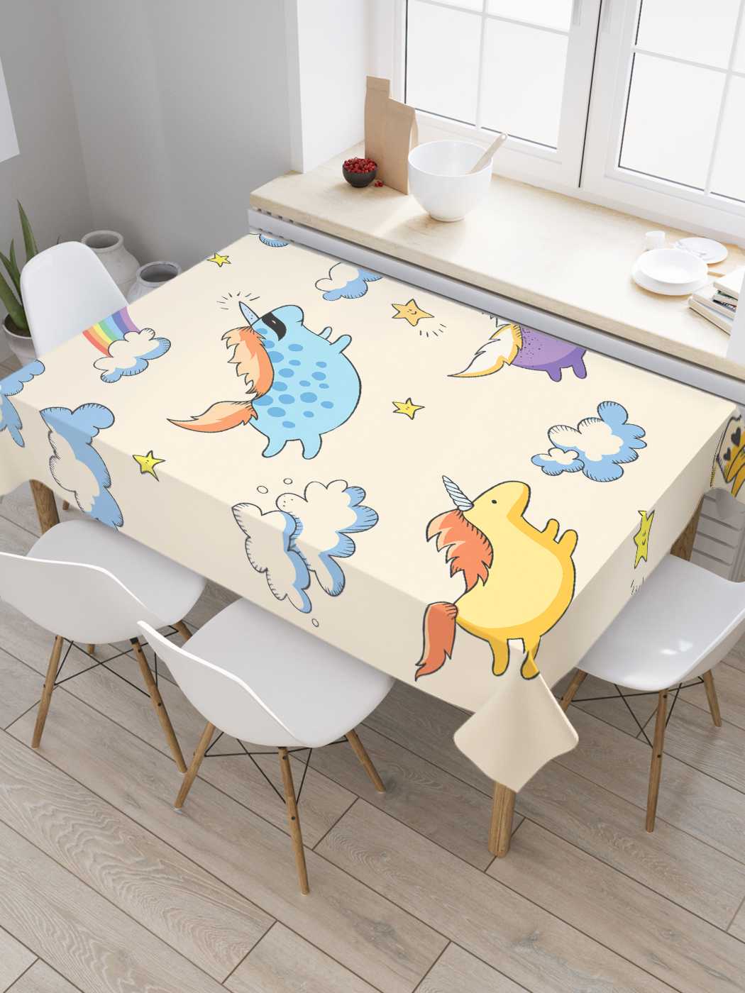 

Скатерть прямоугольная JoyArty "Пастельные Летающие Пони Искусства" из сатена, 180x145 см, Пастельные Летающие Пони Искусства