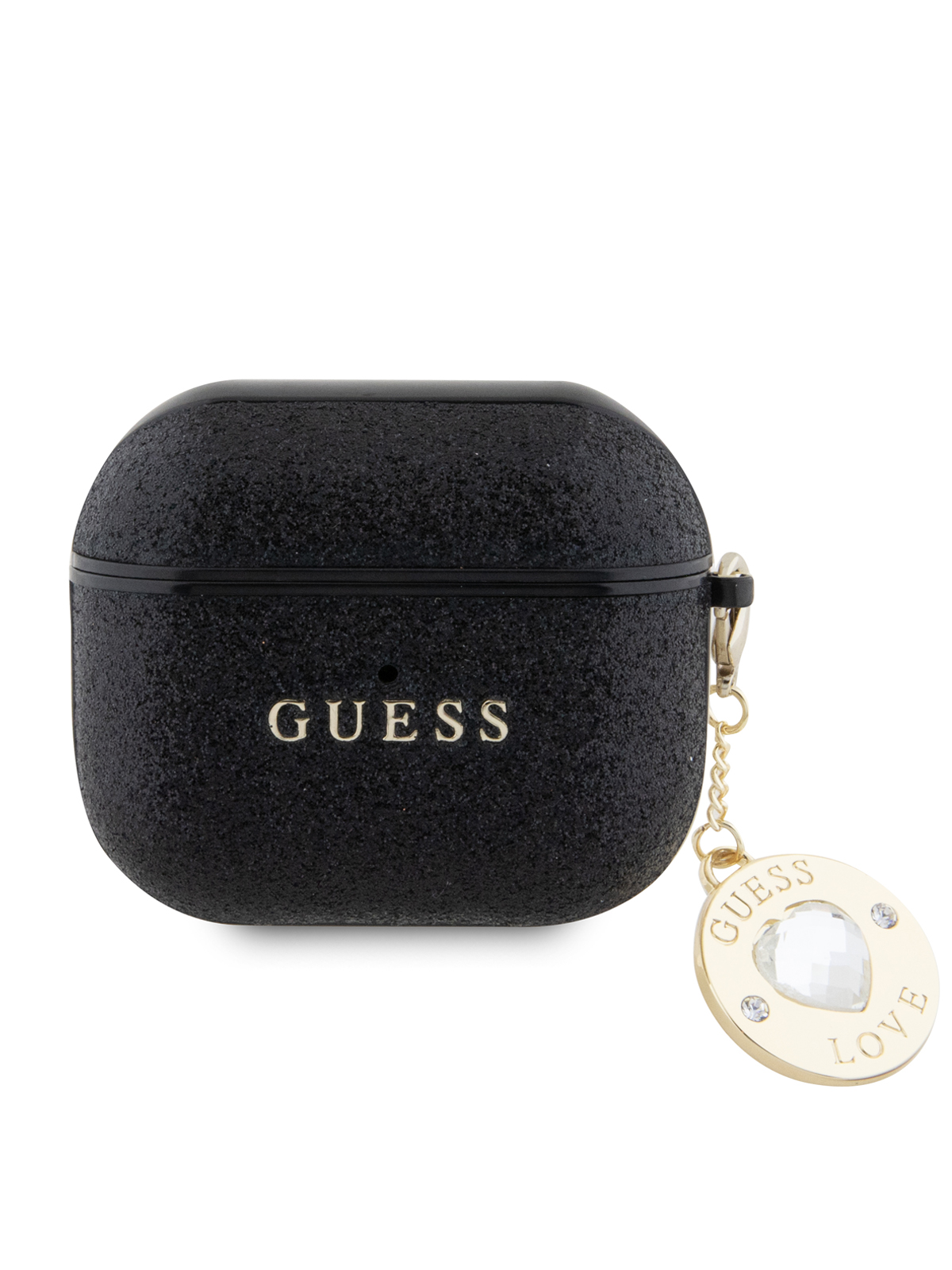 Чехол Guess для Airpods 3 с блестками и подвеской Black 600014567505 черный