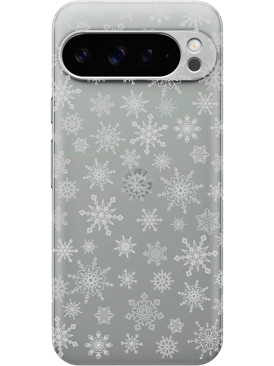 

Силиконовый чехол на Google Pixel 9 pro с принтом "Волшебные снежинки" прозрачный, Прозрачный;белый;серый, 784810341